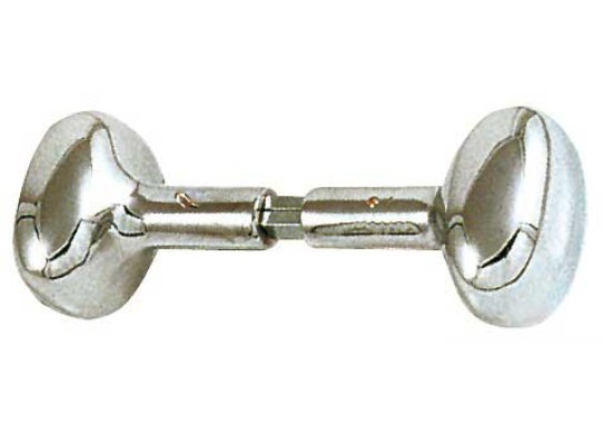 Manilla Doble  de Laton Cromado 9 mm