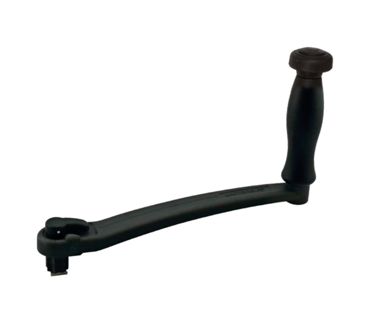 Manivela Winche Aluminio Bloqueante, Mango Velocidad 25cm