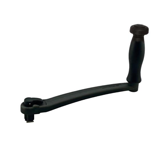 Manivela Winche Aluminio Bloqueante, Mango Velocidad 25cm