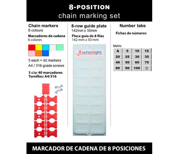 Marcador de Cadena Anchoright Kit 8 colores