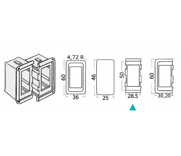 Marco Central para Interruptor Marina
