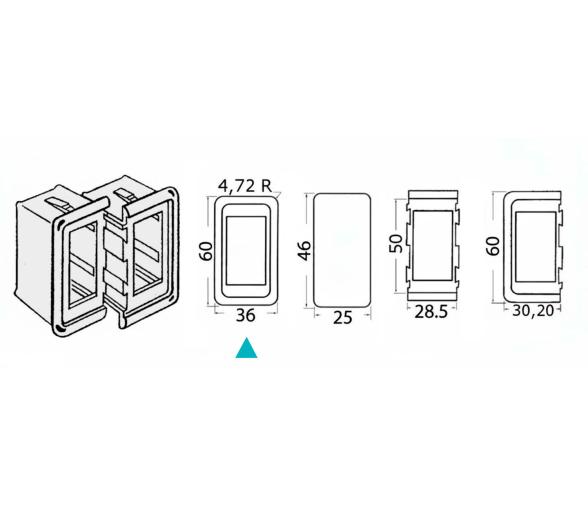 Marco de Plástico para 1 Interruptor Marina
