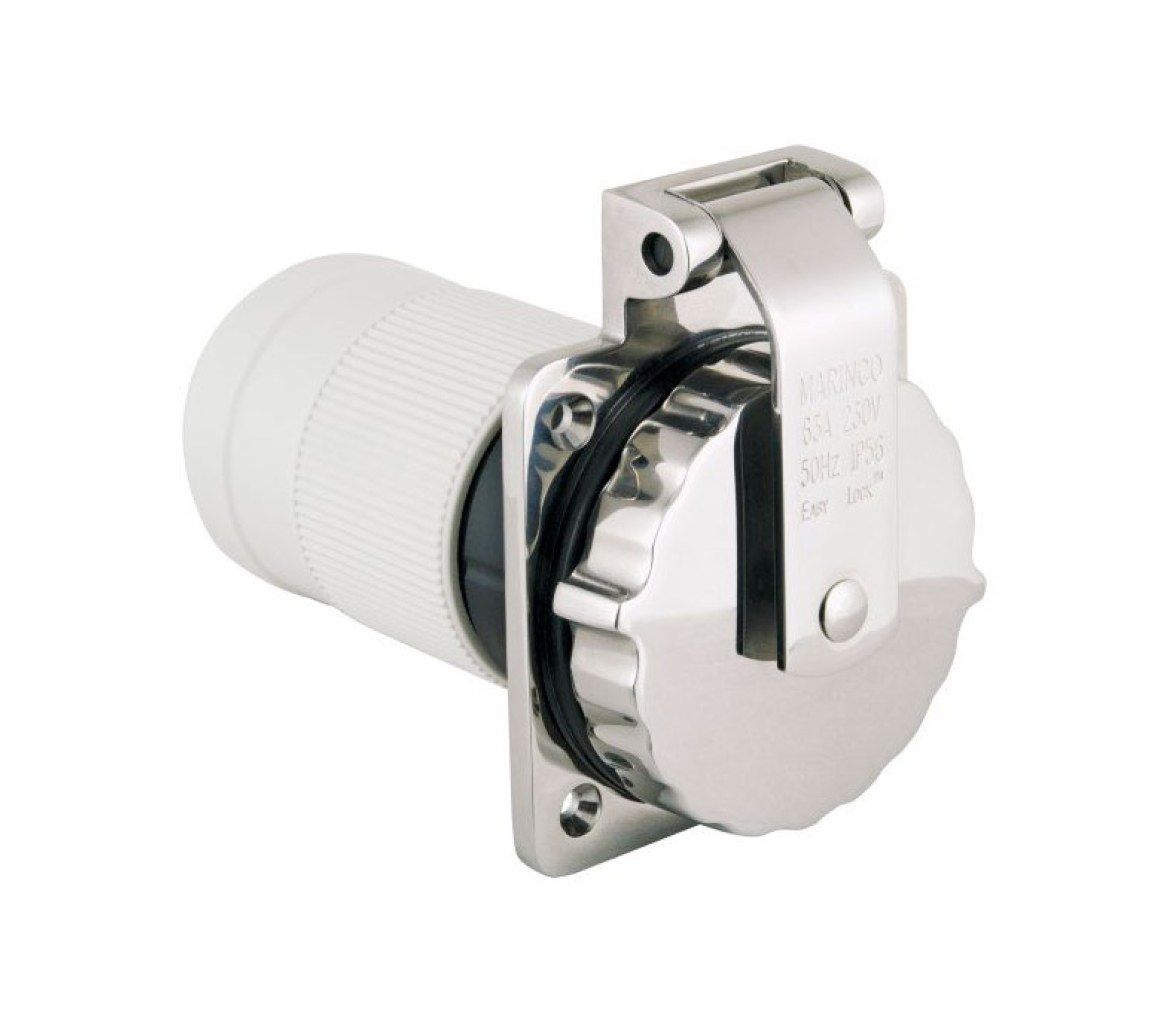 Marinco Enchufe Macho Bipolar con 3 hilos 63A