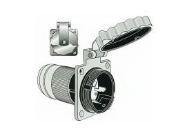 Marinco Toma Trifásica de 4 Hilos en Acero Inoxidable AISI 316