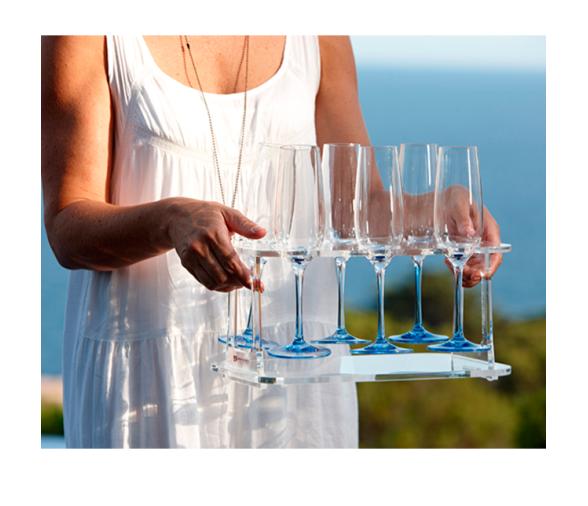 Marine Business Copa Champagne Party Blue 6 unidades