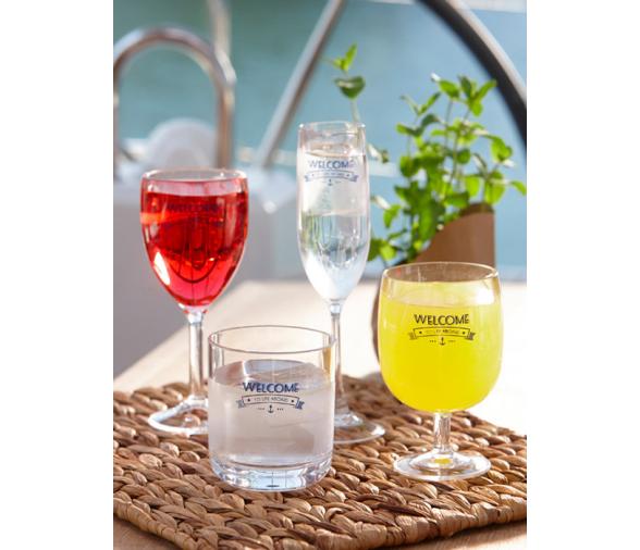 Marine Business Copa Champagne Policarbonato Party Welcome to Life