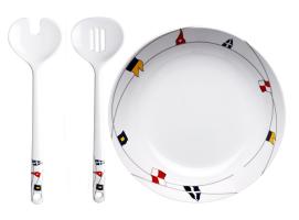 Marine Business Salad Bowl &amp; Serve Cutlery Regata