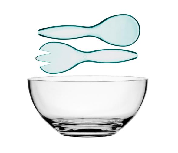 Marine Business Ensaladera Redonda + Cubiertos Bahamas Natural