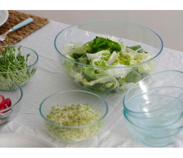 Marine Business Ensaladera Redonda + Cubiertos Bahamas Natural