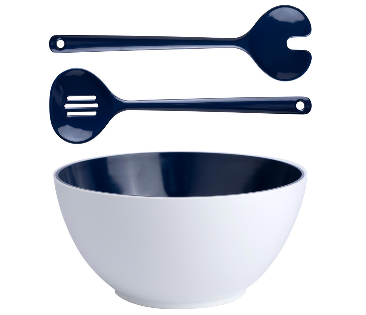 Marine Business Harmony Blue Ensaladera con cubiertos de servicio