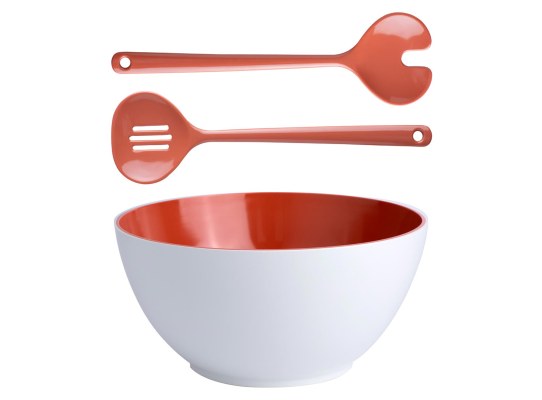 Marine Business Harmony Coral Salad Bowl + Serve Cutlery