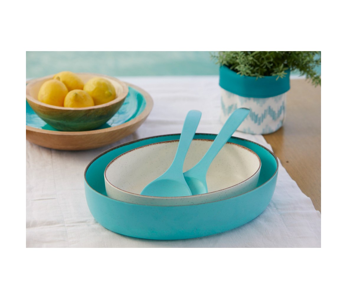 Marine Business Maldivas Oval Salad Bowls 6 pcs Acqua