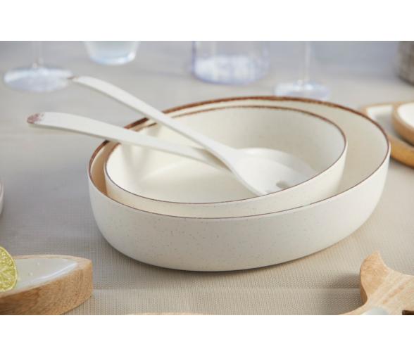 Marine Business Maldivas Ensaladeras Ovaladas 2 ud Ivory