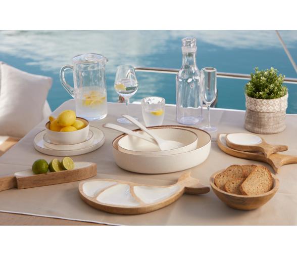 Marine Business Maldivas Ensaladeras Ovaladas 2 ud Ivory