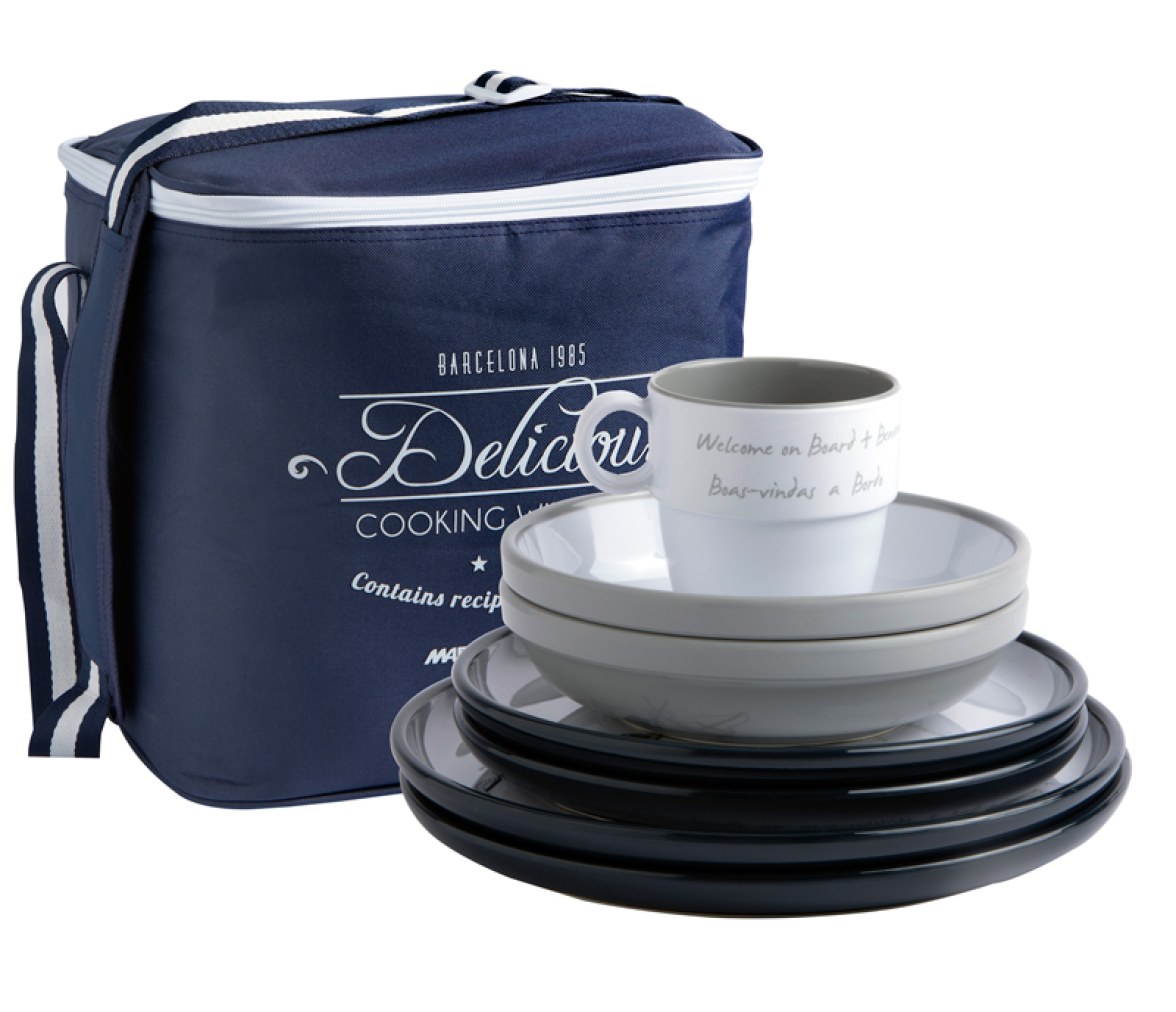 Marine Business Pack Vajilla 6 Servicios Antideslizante