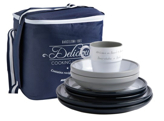 Marine Business Pack Vajilla 6 Servicios Antideslizante