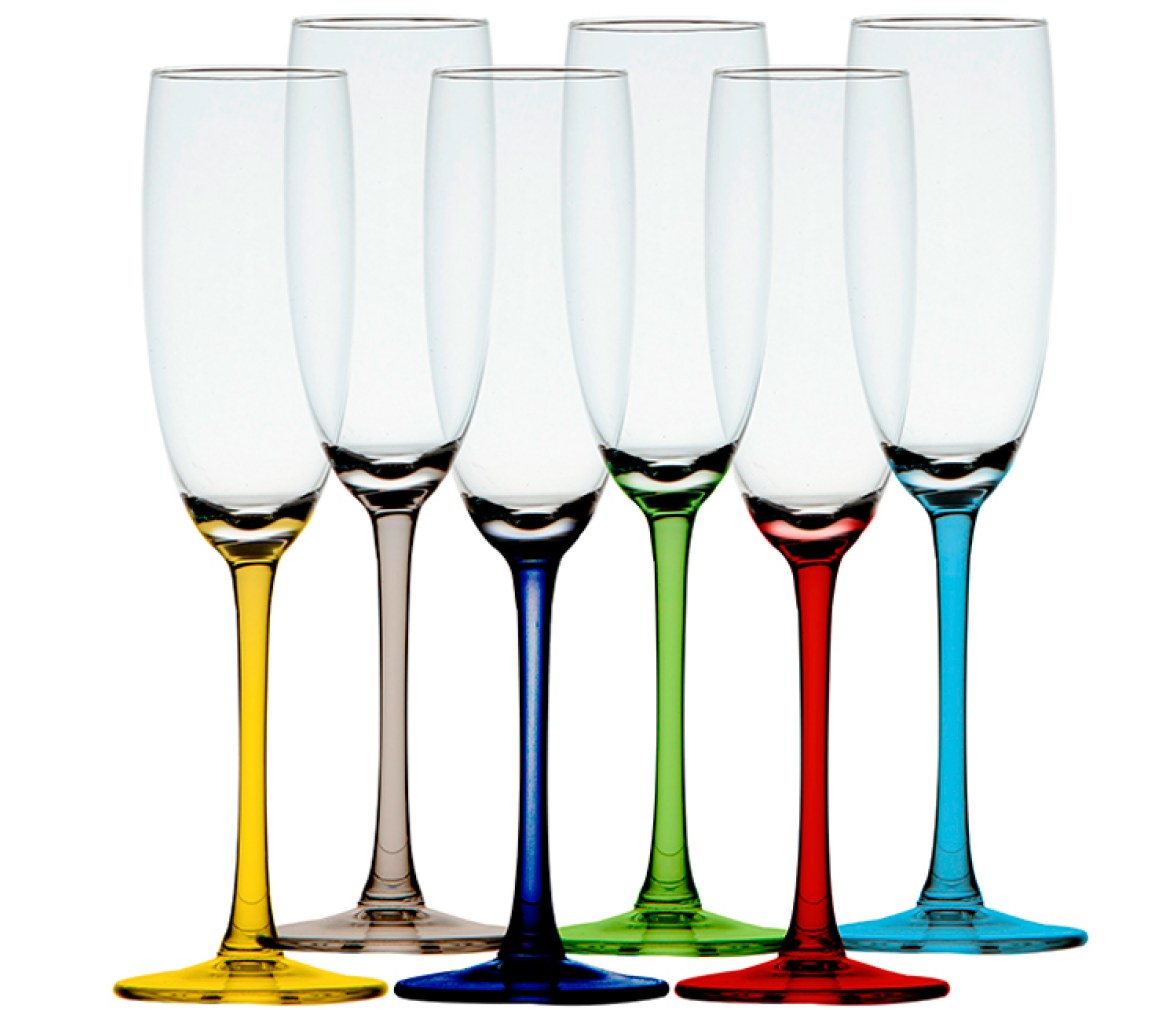 Marine Business Set Copas Champagne Colores Party 6 unidades