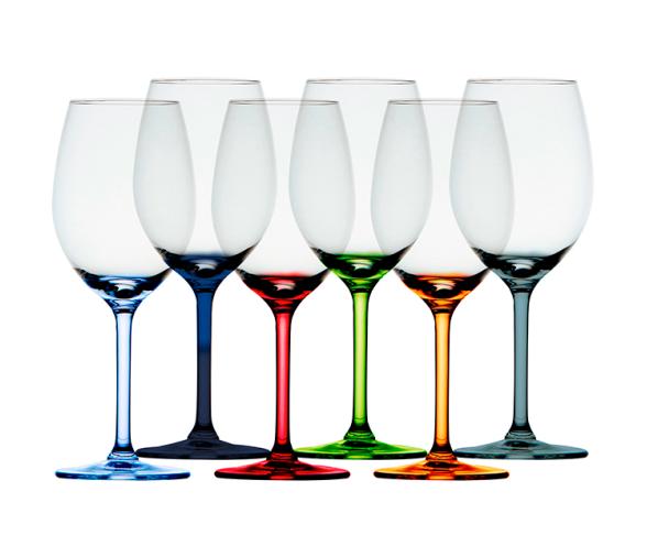 Marine Business Set Copas Vino Colores Party 6 unidades