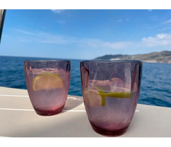 Marine Business Vaso Agua Happy Burdeos 6 unidades