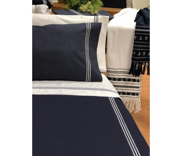 Marine Business Sábana Encimera y Funda Almohada Doble Azul, Santorini