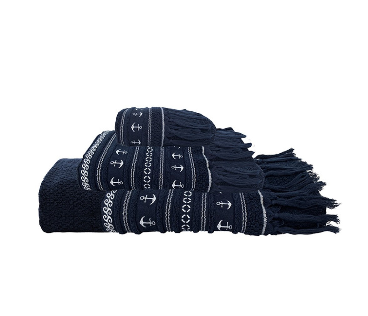 Marine Business Set de Toallas 3 pz. Azul Anchors, Santorini