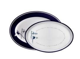 Marine Business Set Fuentes Melamina Ovaladas On Board