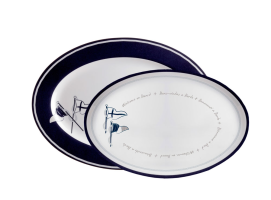 Marine Business Oval Serving Platters On Board