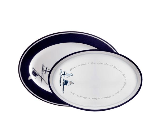 Marine Business Set Fuentes Melamina Ovaladas On Board