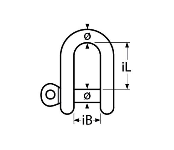 Marinetech Grillete Inox Negro