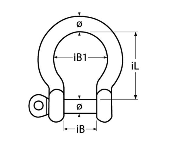 Marinetech Grillete Lira Inox Negro