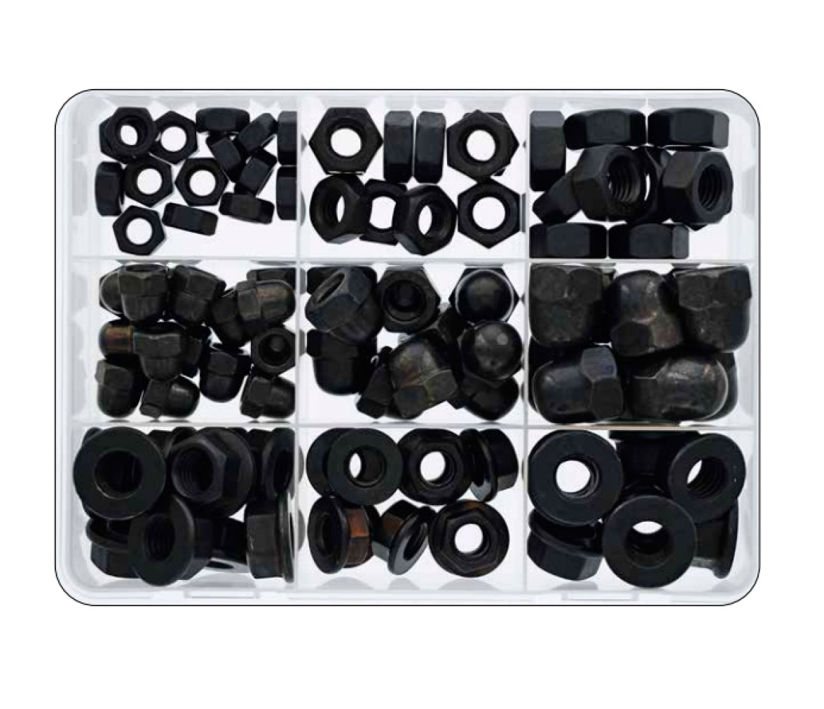 Kit IV Arandelas Negras 90 piezas
