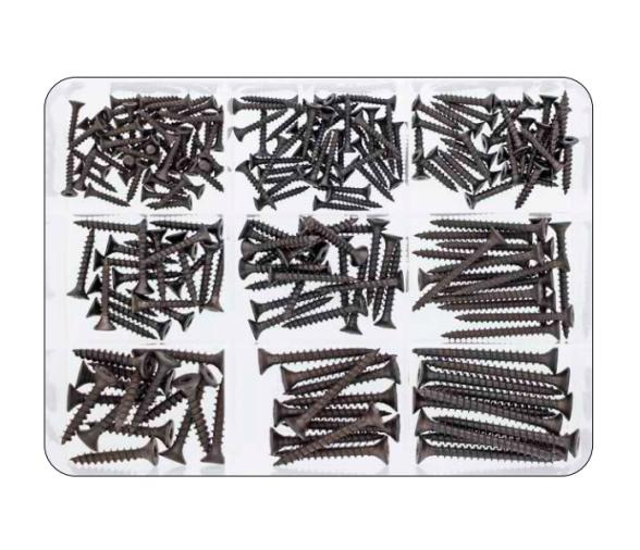 Marinetech Kit Tornillos Philips Cabeza Redonda 200 piezas Negro 9047