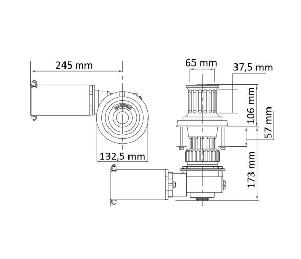 Maxwell Cabestrante Alta Calidad Acero Inox 316 CV500