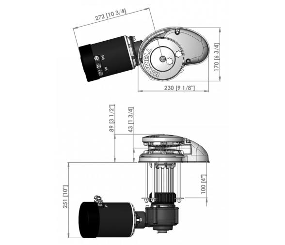 Maxwell Molinete Vertical RC10 Cadena 10 mm Sólo Barbotén