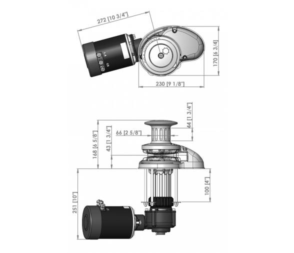 Maxwell Molinete Vertical RC10 Cadena 10 mm Barbotén y Tambor