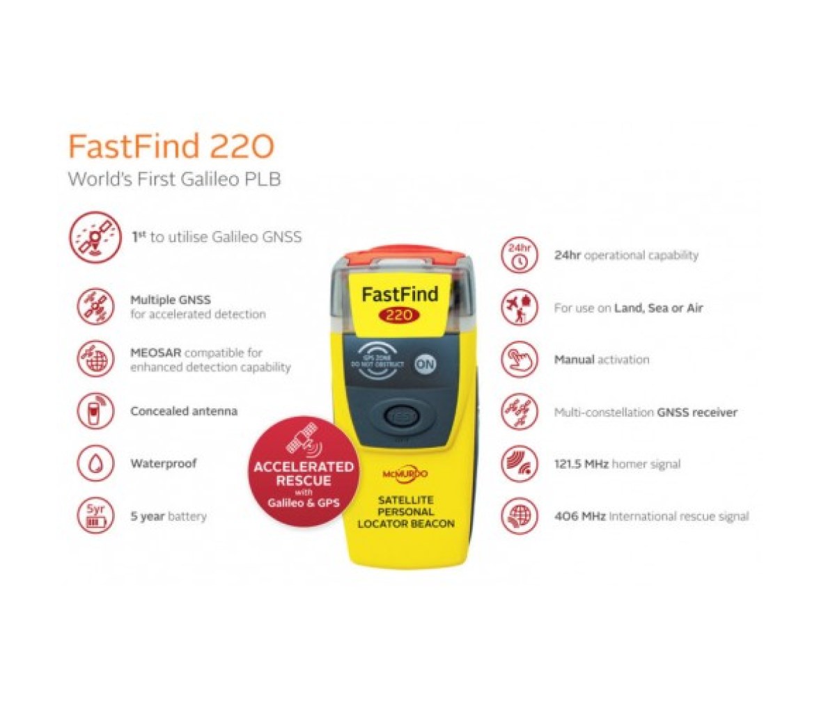 McMurdo Radiobaliza FastFind 220 PLB con GPS