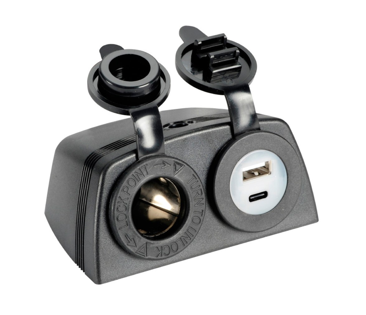 Osculati Mechero + Toma USB-A + USB-C con Carcasa