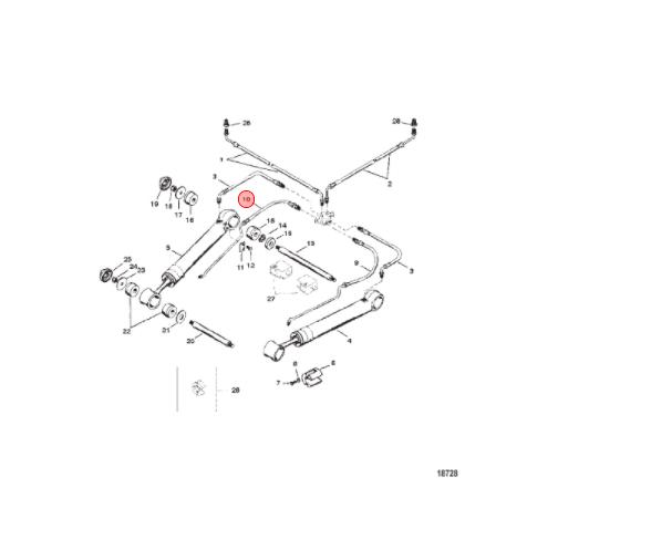 Mercruiser Latiguillo Power Trim Bravo 32-864588