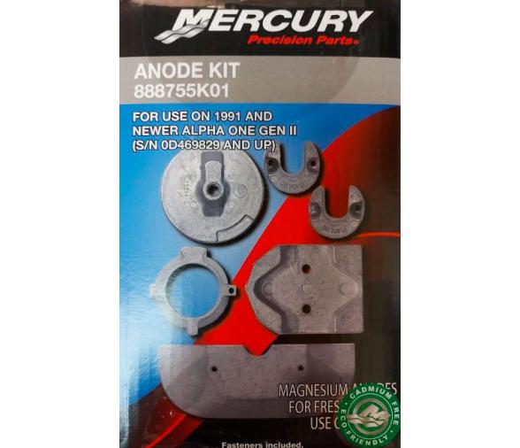 Mercury Kit de Ánodos de Magnesio para Agua Dulce