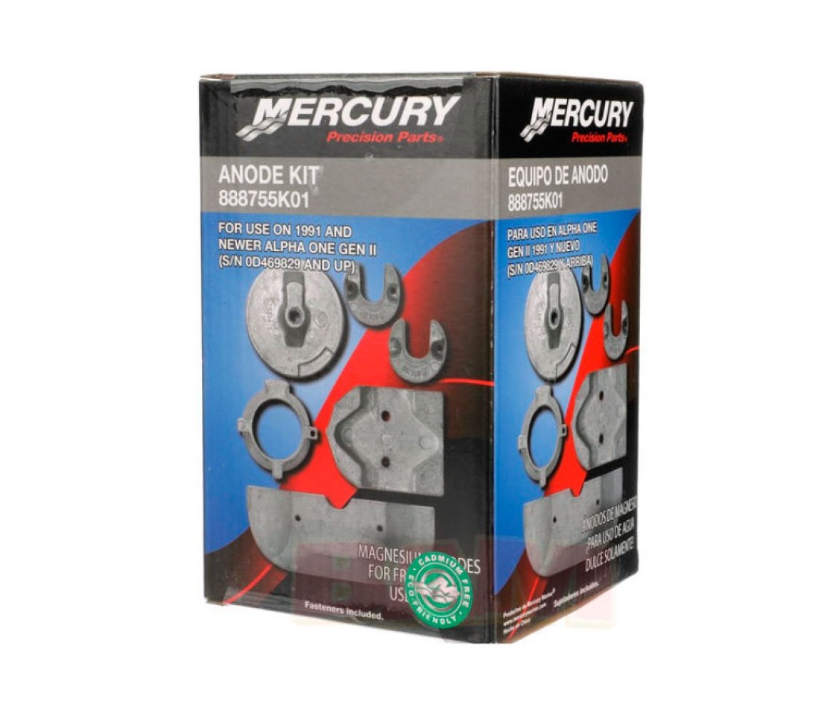 Mercury Kit de Ánodos de Magnesio para Agua Dulce