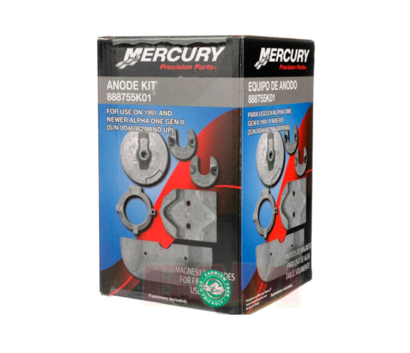 Mercury Kit de Ánodos de Magnesio para Agua Dulce
