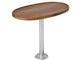 Mesa de teca Garelick - Sistema de pedestal Desmontable