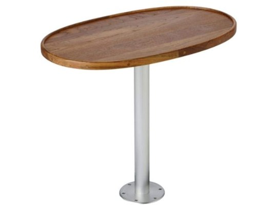 Mesa de teca Garelick - Sistema de pedestal Desmontable