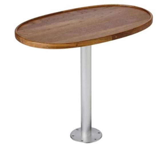Mesa de teca Garelick - Sistema de pedestal Desmontable