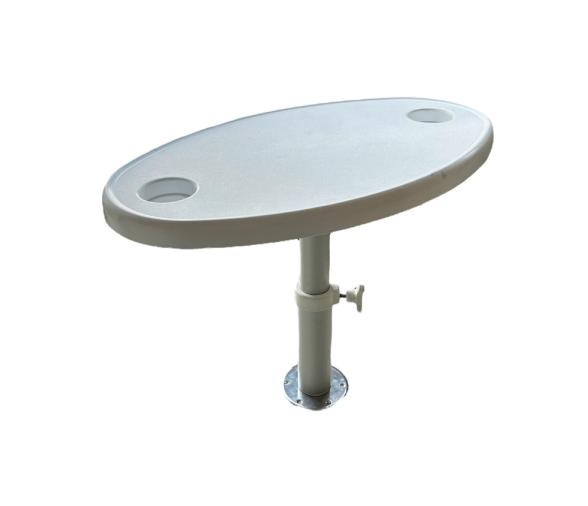 Mesa Ovalada con Base Telescópica Desmontable