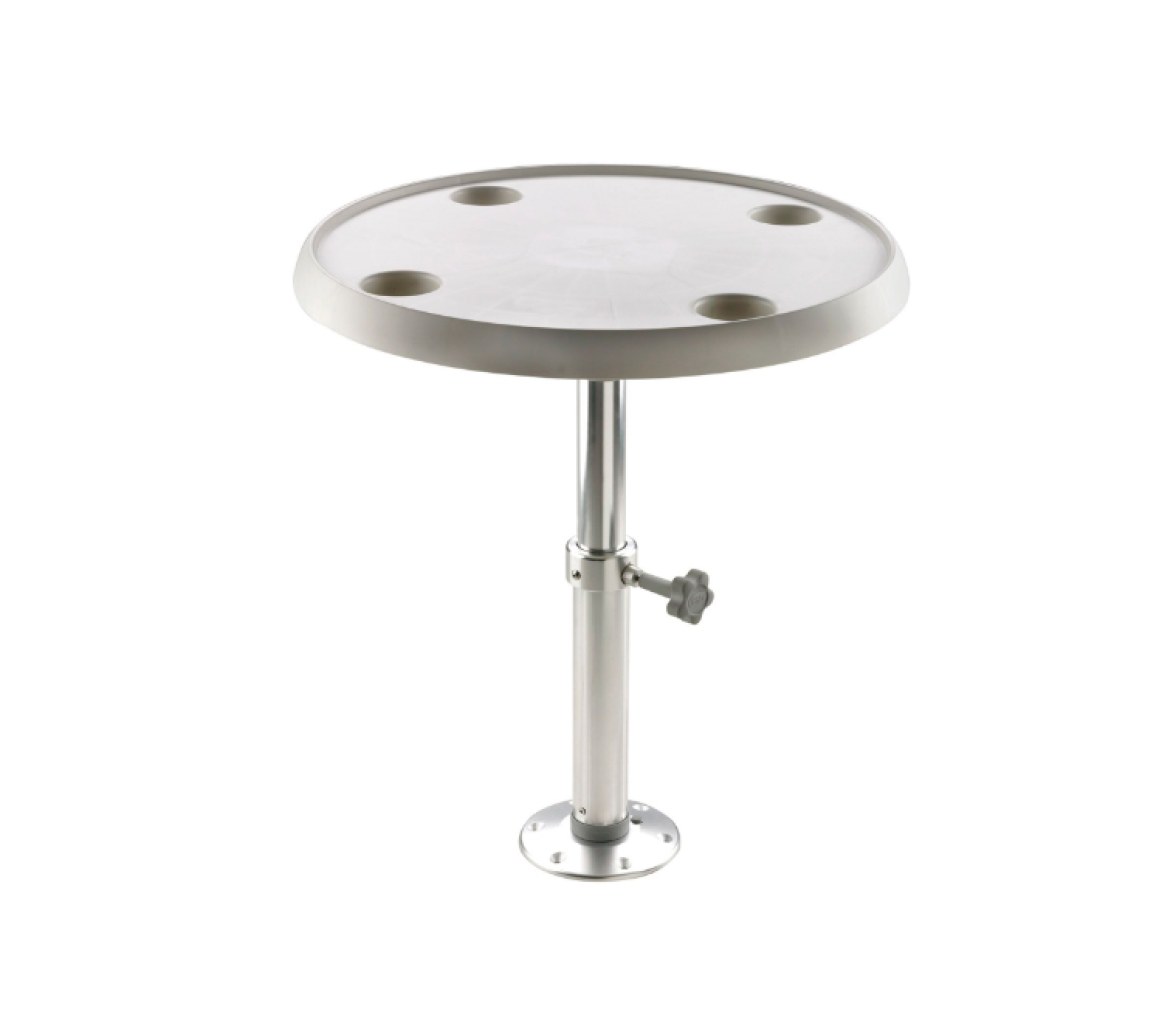Vetus Mesa Redonda, Pie Ajustable y Desmontable con Base 60 cm