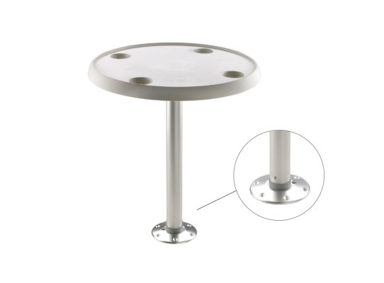 Vetus Mesa Redonda, Pie Fijo Desmontable con Base