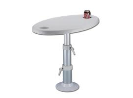 Mesa con soporte ajustable y portabebidas