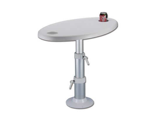 Mesa con soporte ajustable y portabebidas