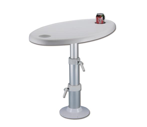 Mesa con soporte ajustable y portabebidas